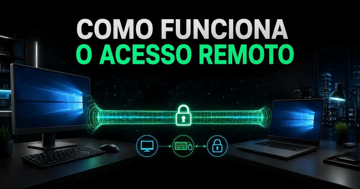 Como funciona o acesso remoto entre dois computadores por uma conexão criptografada